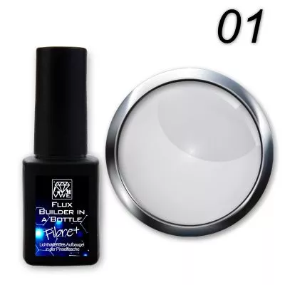 UV/LED Gel Flux Builder in a Bottle - Fibre+ - 01 klar transparent, 12ml