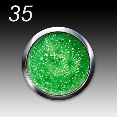 UV/LED Gel Flux Colour & Glam, 5ml - 035 glitter frog