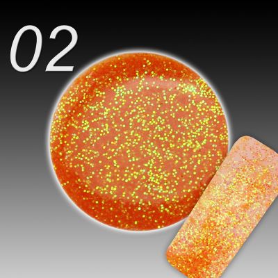 Colour Fusion Glitter UV Gel, 5ml - 002 sparkling orange