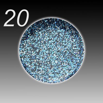 UV Gel Colour Fusion - 020 star blue (blau-silber mix), 5ml
