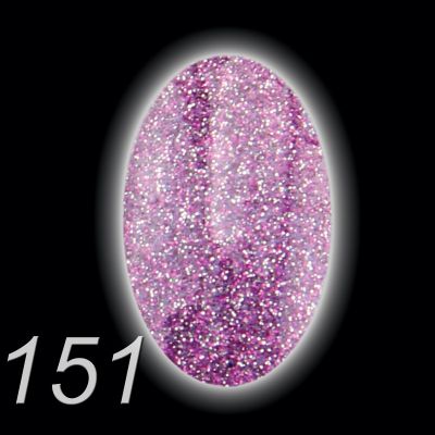 UV/LED Gel Polish Flux UV Polix - 151 lilac sparkle, 10ml