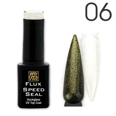 UV/LED Gel Flux Speed Seal - 006 glimmer gold, 12ml