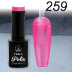UV/LED Gel Polish Flux UV Polix - 259 glass bright pink, 12ml