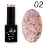 UV/LED Gel Polish Flux UV Polix Multi Glitz - 02 gold glitz, 12ml