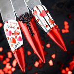 Valentines Day Stick On Nail Slides